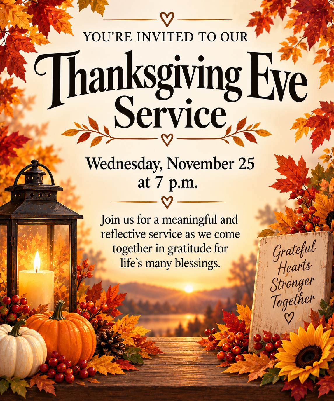 Thanksgiving Eve Service flyer