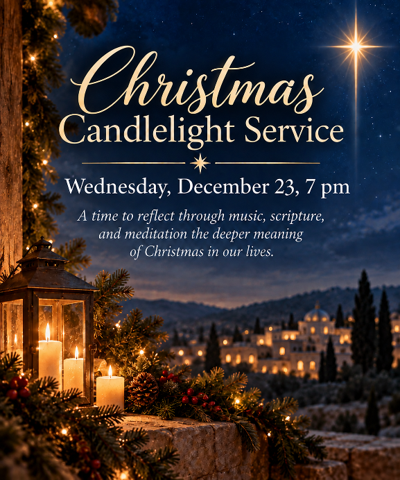 Christmas Candlelight Service flyer