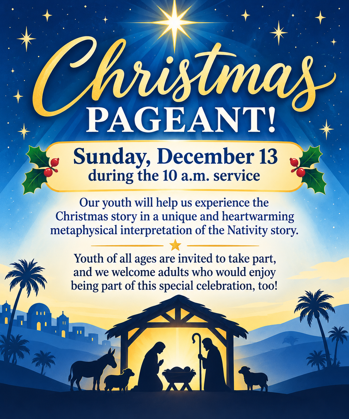 Christmas Pageant flyer